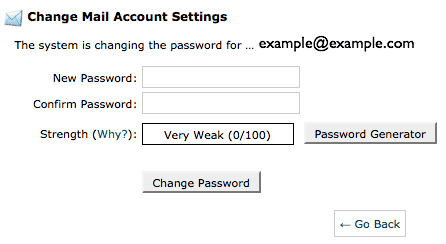The password form.