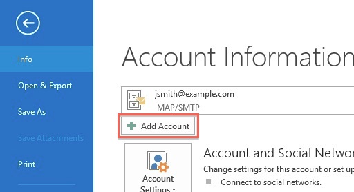 add office 365 account to outlook 2013